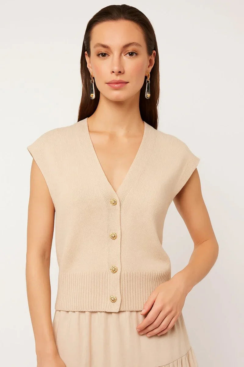Fluresk Pettal Knitting Gilet – Gilets van Fluresk, kleur XS, maat | JoAnnco