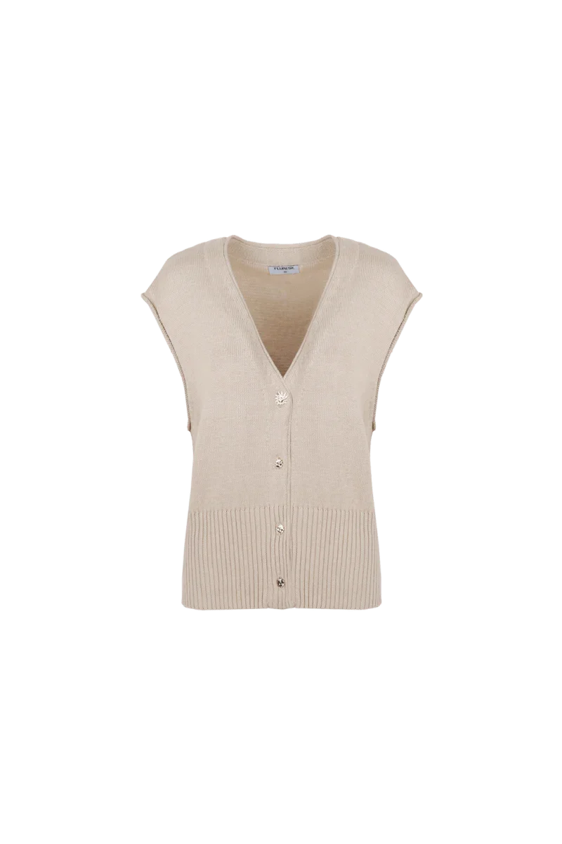 Fluresk Pettal Knitting Gilet – Gilets van Fluresk, kleur XS, maat | JoAnnco