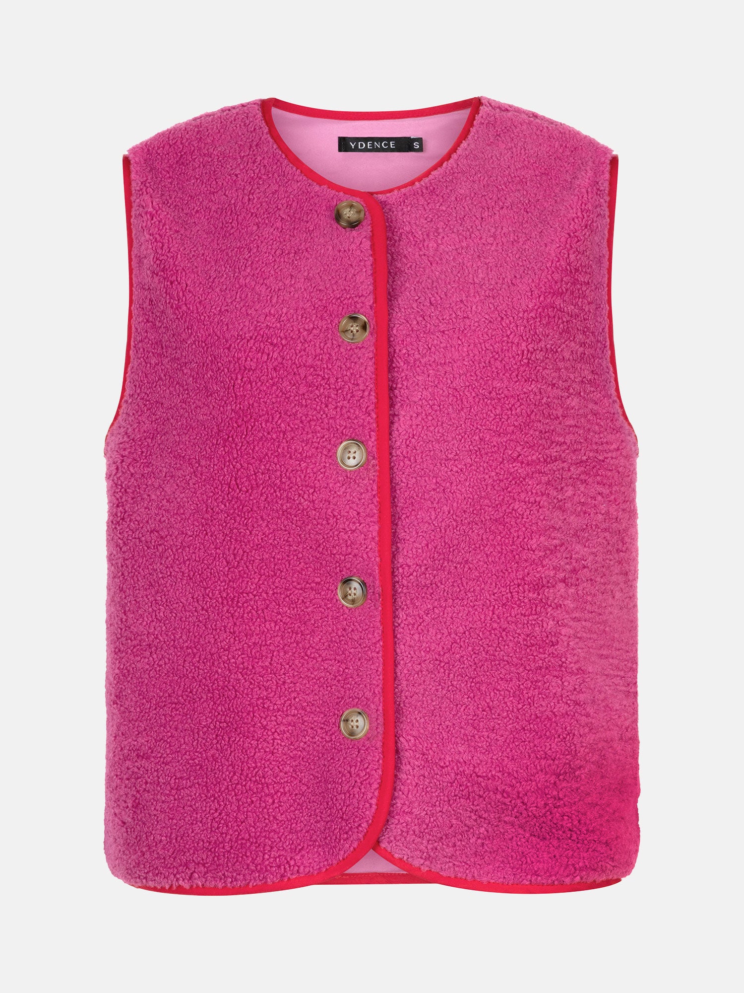 productfot van de voorkant van het teddy puck gilet van ydence.