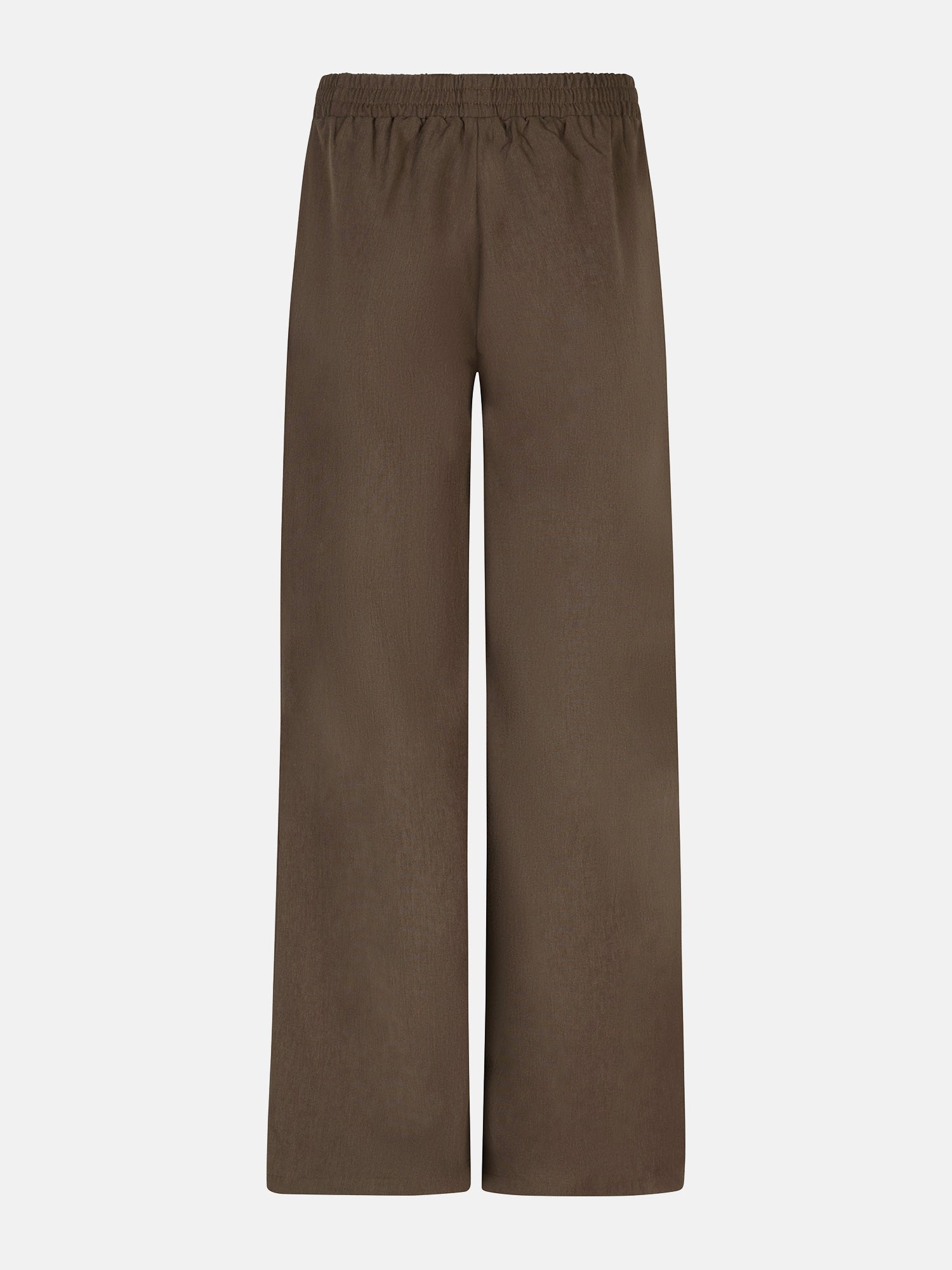 Productfoto van de achterkant van de yade pants van ydence in de kleur mud.