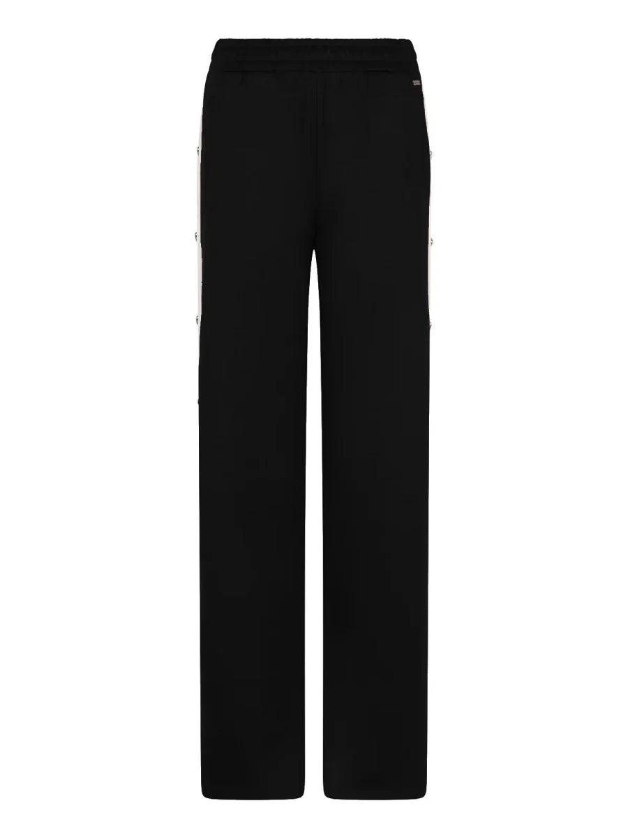Ambika Amor Zwarte Broek met Hartjes – Broeken van Ambika, kleur M, maat | JoAnnco