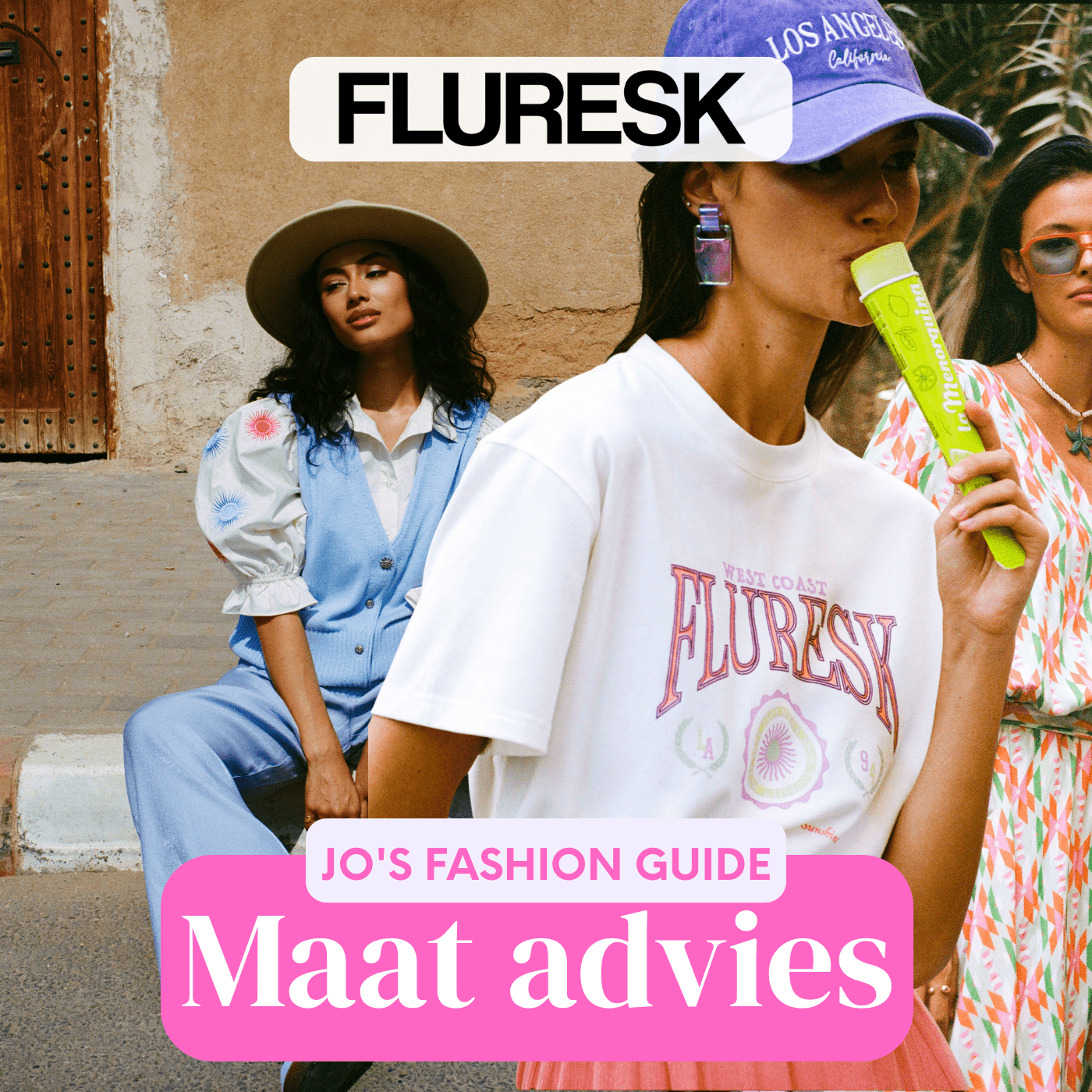 drie modellen van Fluresk met de tekst maat advies blog