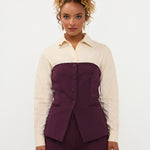 Top in aubergine | Ydence Asher | Jo&Co Club