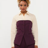 Top in aubergine | Ydence Asher | Jo&Co Club