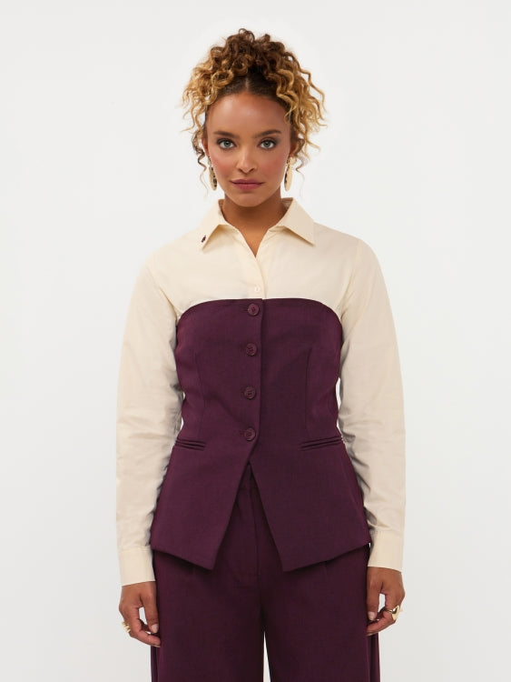 Top in aubergine | Ydence Asher | Jo&Co Club