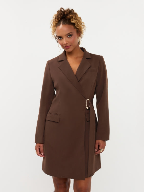 Jurk in donkerbruin | Ydence Carmel | Jo&Co Club