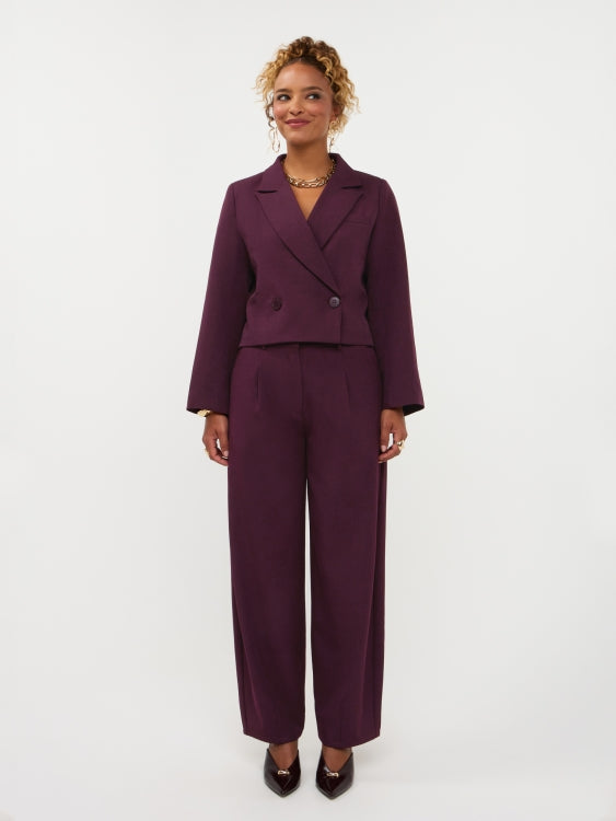 Broek in aubergine | Ydence Blythe | Jo&Co Club