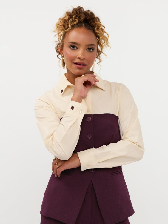 Top in aubergine | Ydence Asher | Jo&Co Club