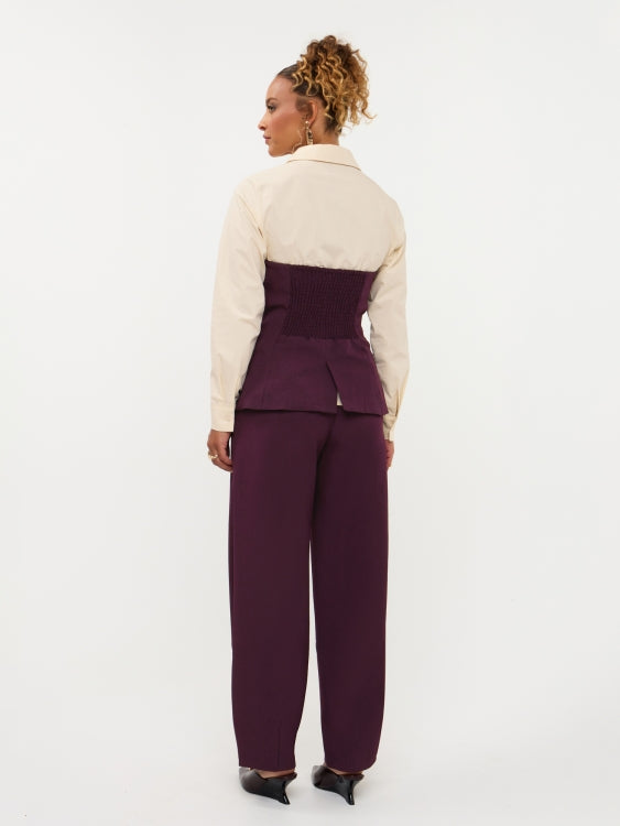 Top in aubergine | Ydence Asher | Jo&Co Club