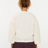 Trui in ecru | Ydence fluffy | Jo&Co Club