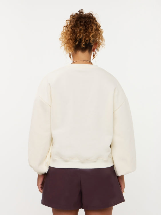 Trui in ecru | Ydence fluffy | Jo&Co Club