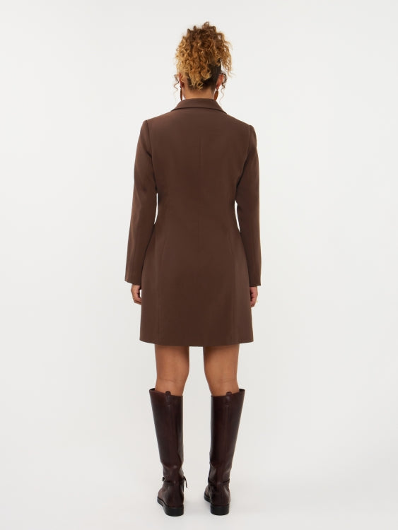 Jurk in donkerbruin | Ydence Carmel | Jo&Co Club