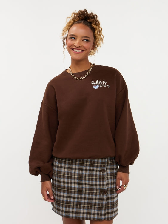 Rok in bruinblauwe ruit | Ydence Jessica | Jo&Co Club