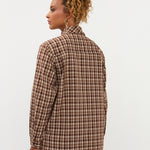 Blouse in bruine ruit | Ydence Charlize | Jo&Co Club