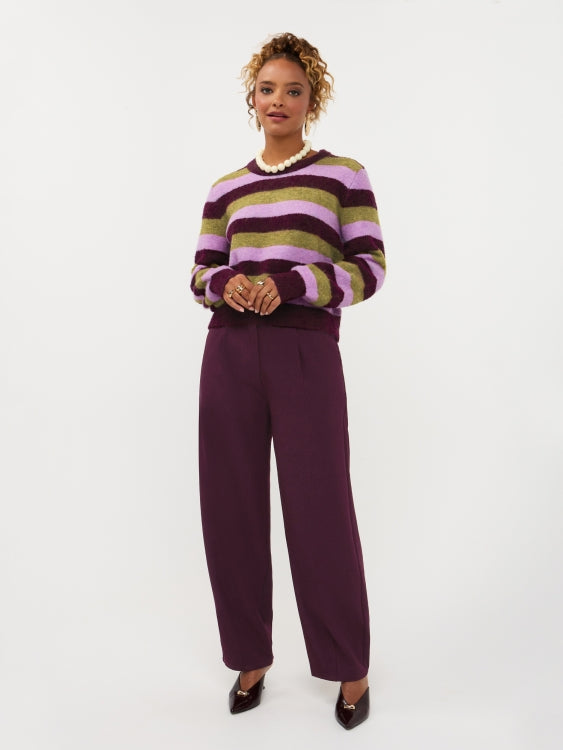 Broek in aubergine | Ydence Blythe | Jo&Co Club