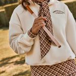 Blouse in bruine ruit | Ydence Charlize | Jo&Co Club