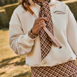 Blouse in bruine ruit | Ydence Charlize | Jo&Co Club