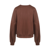 Fluresk Keilani sweater bruin met witte schouders