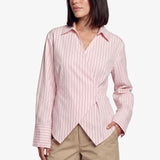 Fluresk Gina Blouse | Rose Quartz/Fern Green