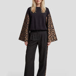 Fluresk Imani pants in black/light camel | Jo&Co Club