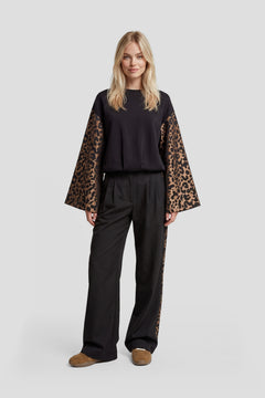 Fluresk Imani pants in black/light camel | Jo&Co Club