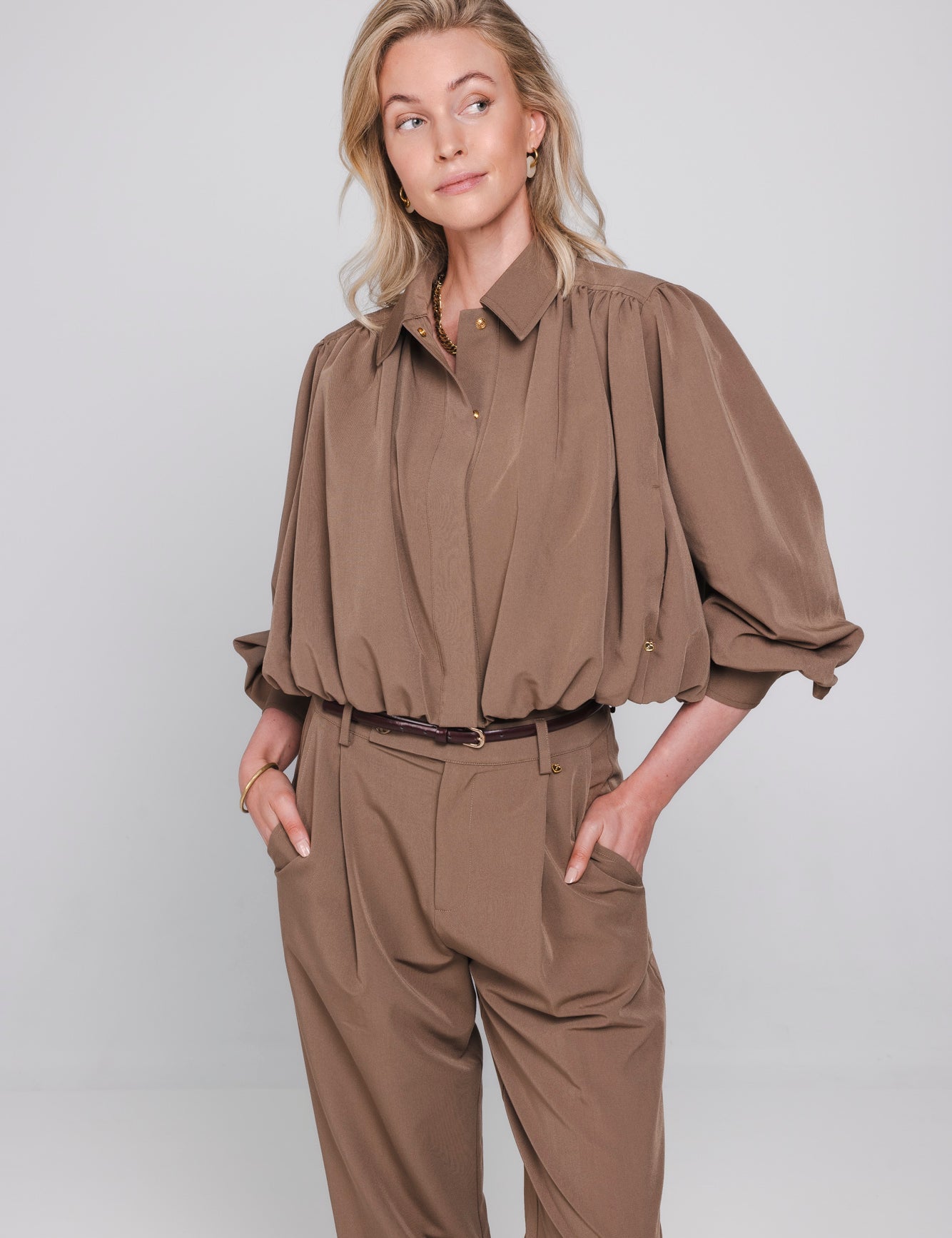 Accentil Elira blouse mokka | Jo&Co Club