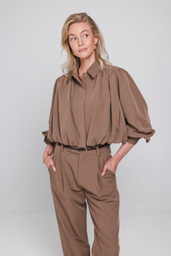 Accentil Elira blouse mokka | Jo&Co Club