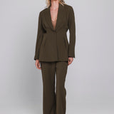 Accentil Samira blazer in moss green | Jo&Co Club
