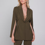 Accentil Samira blazer in moss green | Jo&Co Club