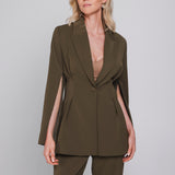Accentil Samira blazer in moss green | Jo&Co Club