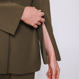 Accentil Samira blazer in moss green | Jo&Co Club