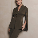 Accentil Samira blazer in moss green | Jo&Co Club