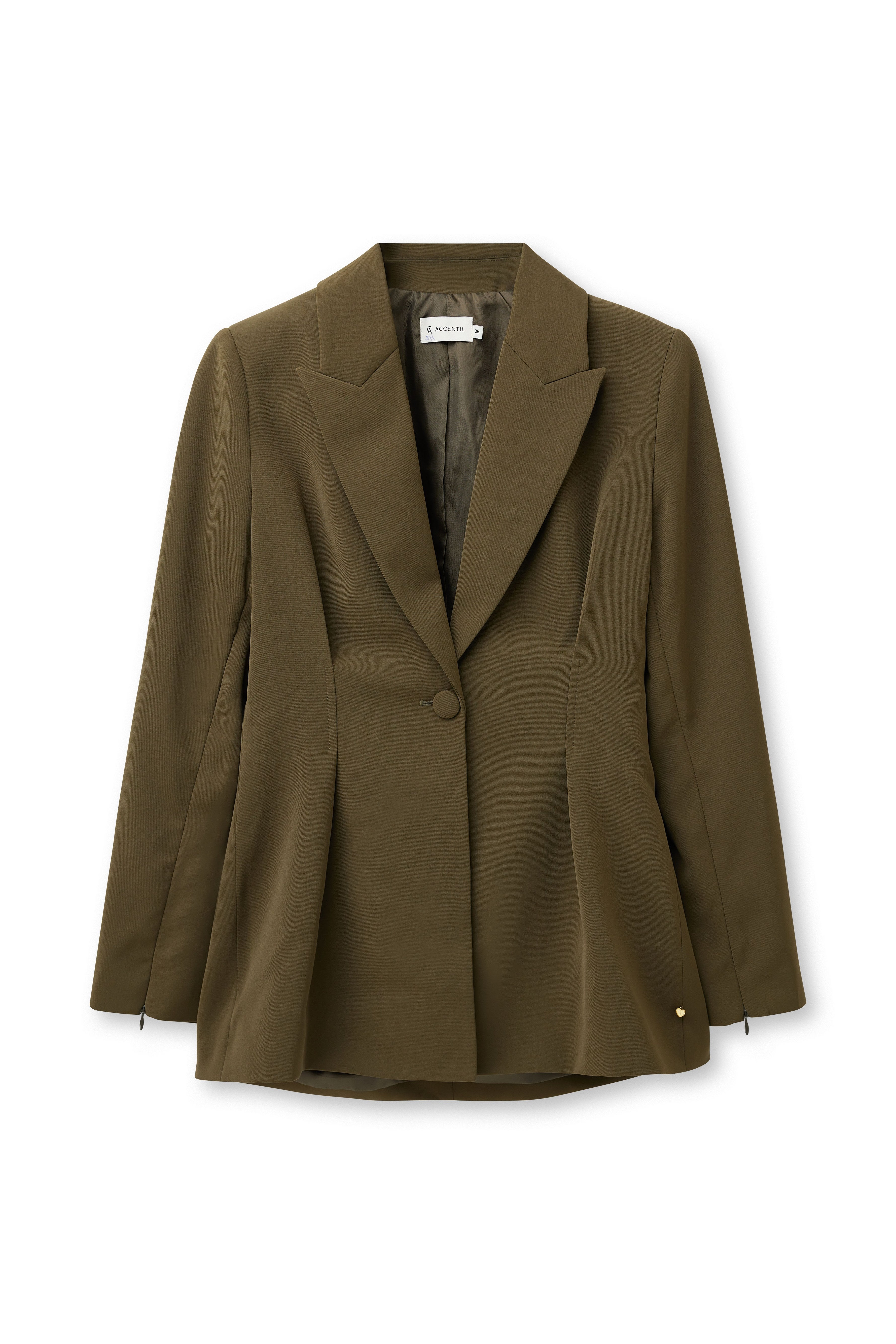Accentil Samira blazer in moss green | Jo&Co Club