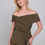 Accentil Tessa top in moss green | Jo&Co Club