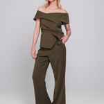 Accentil Tessa top in moss green | Jo&Co Club