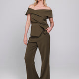 Accentil Tessa top in moss green | Jo&Co Club