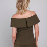Accentil Tessa top in moss green | Jo&Co Club