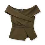 Accentil Tessa top in moss green | Jo&Co Club