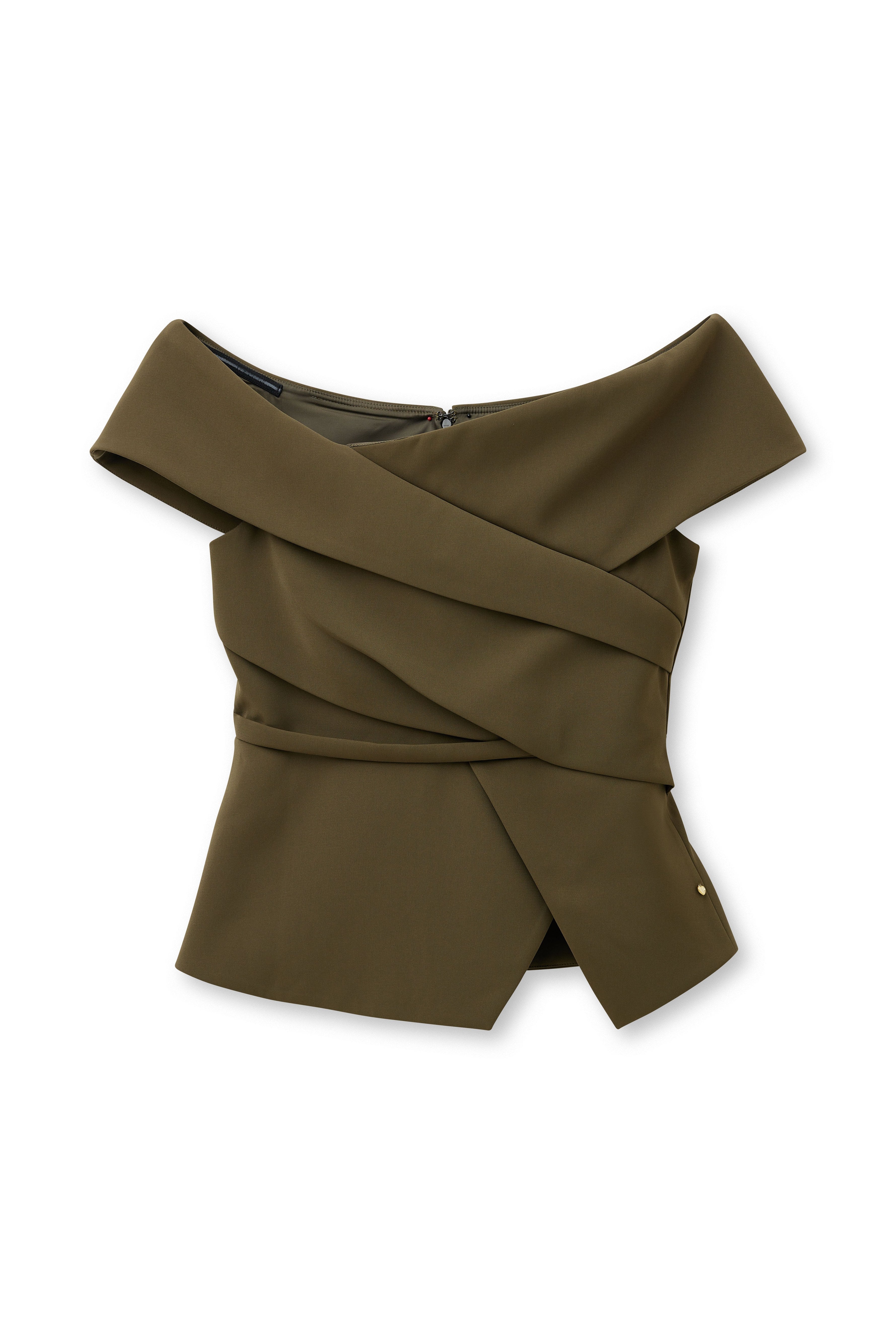 Accentil Tessa top in moss green | Jo&Co Club