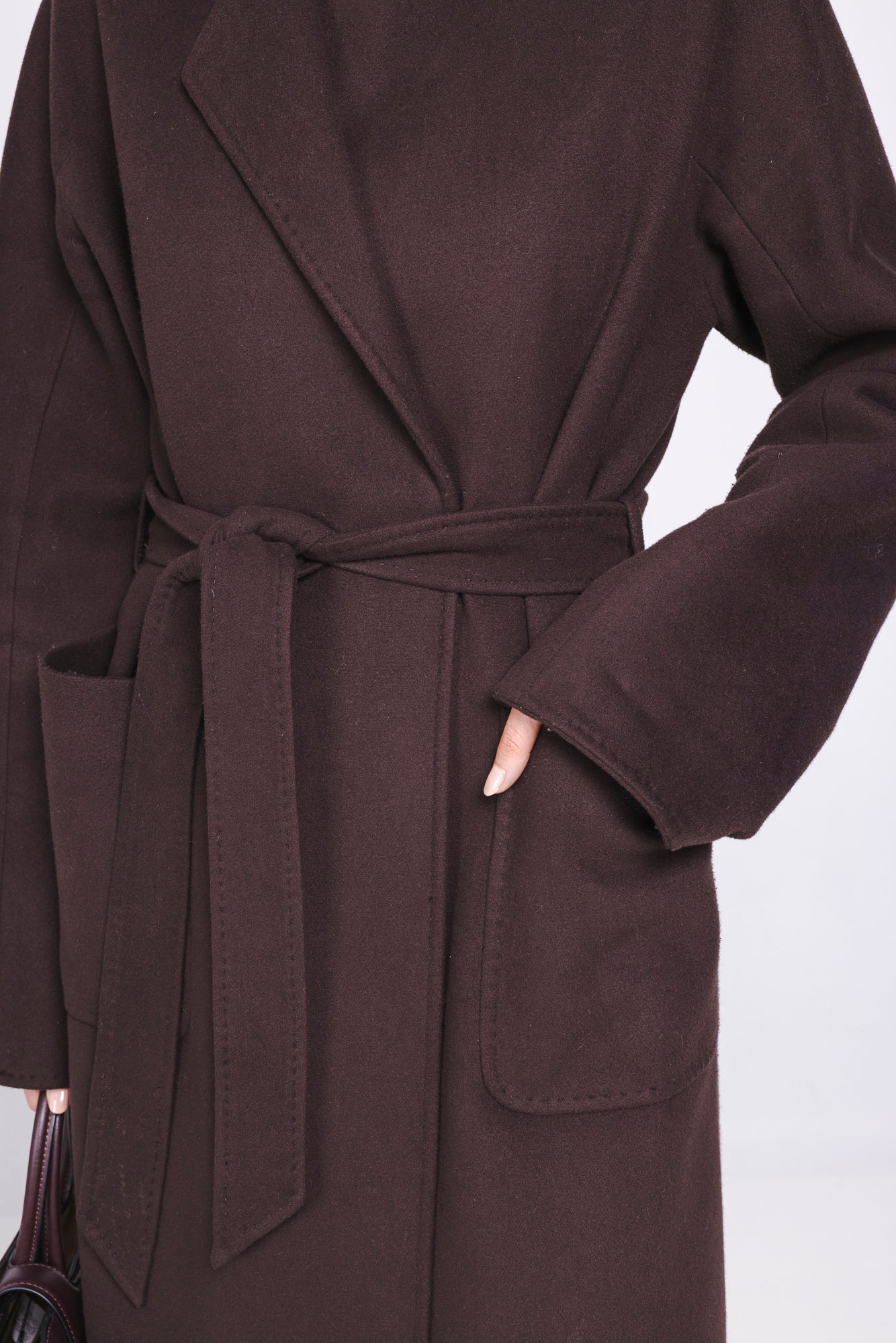 Accentil Ciela coat in deep cocoa | Jo&Co Club