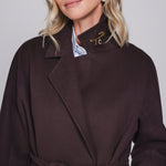 Accentil Ciela coat in deep cocoa | Jo&Co Club