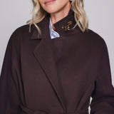 Accentil Ciela coat in deep cocoa | Jo&Co Club