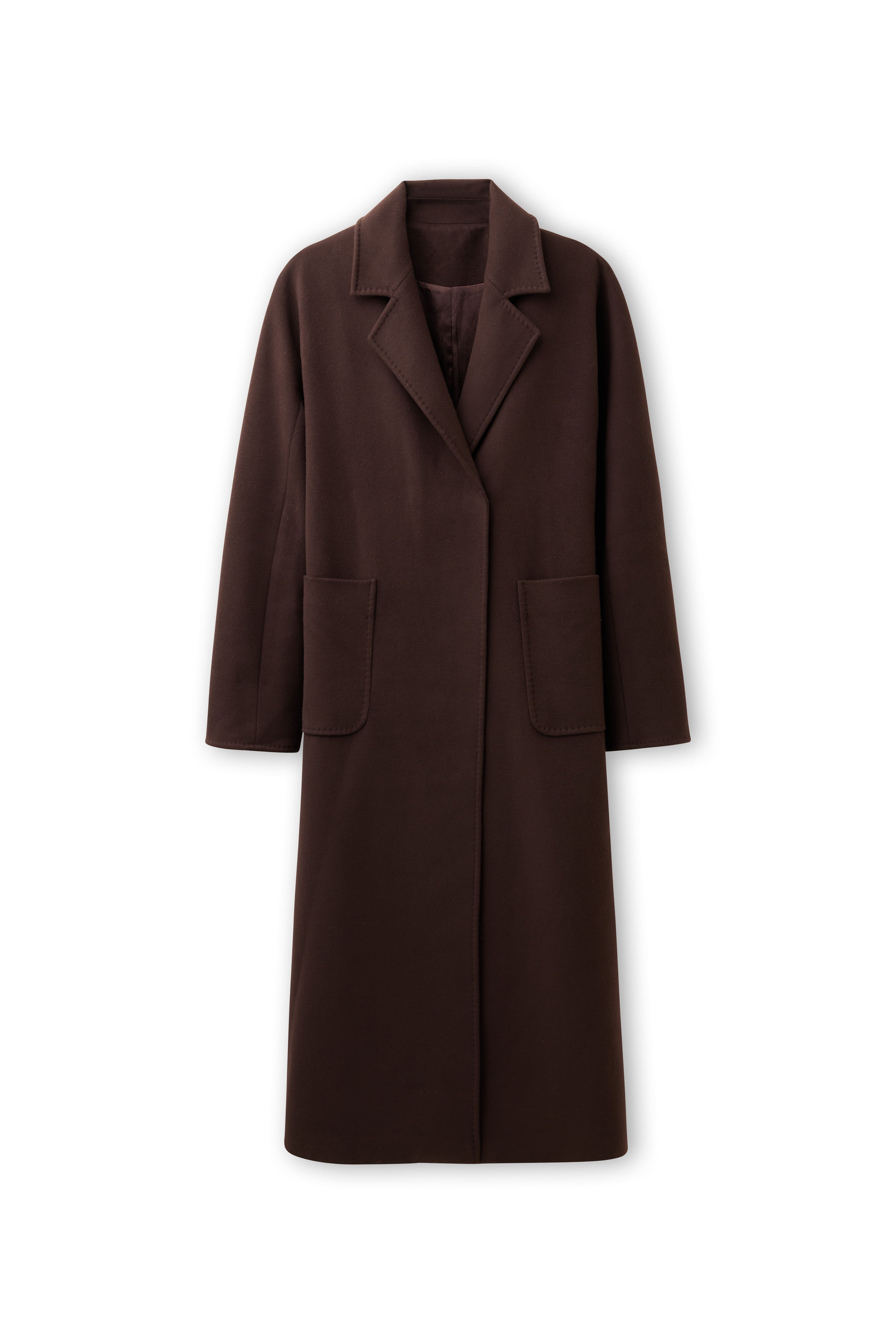 Accentil Ciela coat in deep cocoa | Jo&Co Club