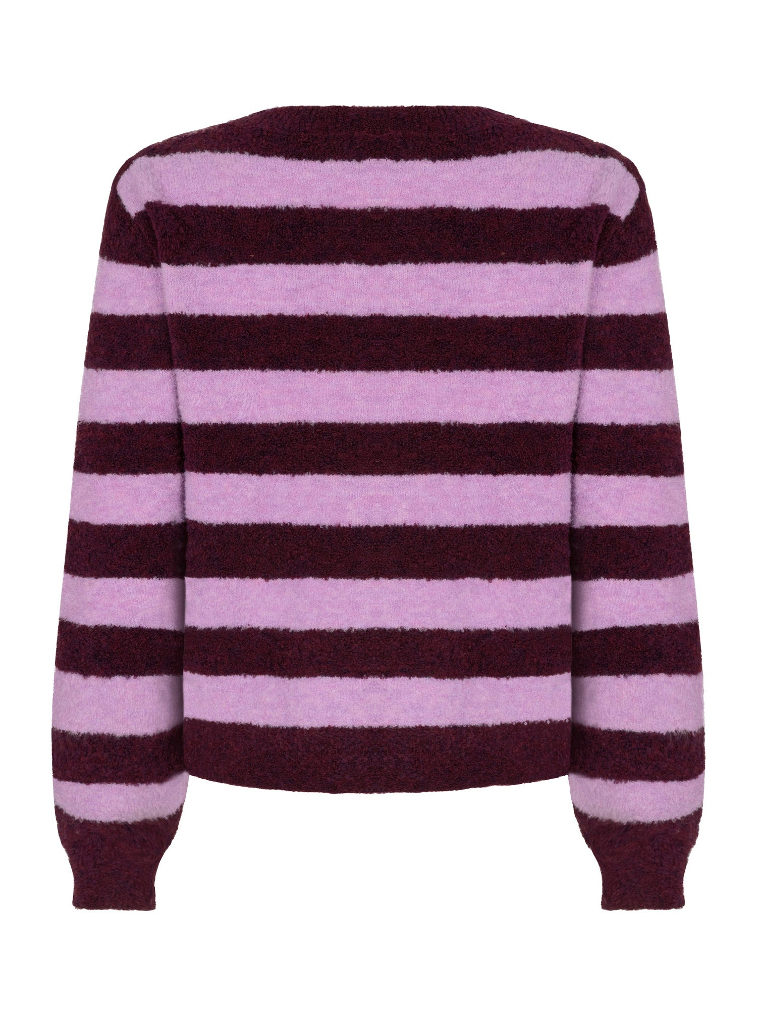 Achterkant van een vest in violet, vrijstaand gefotografeerd op een witte achtergrond | Ydence Felicity | Jo&Co Club