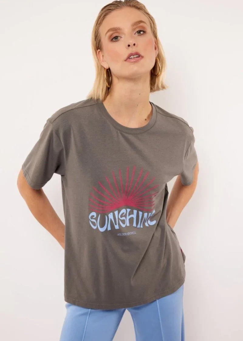 Fluresk Acacia T-shirt Grijs – T-Shirts van Fluresk, kleur XS, maat | JoAnnco