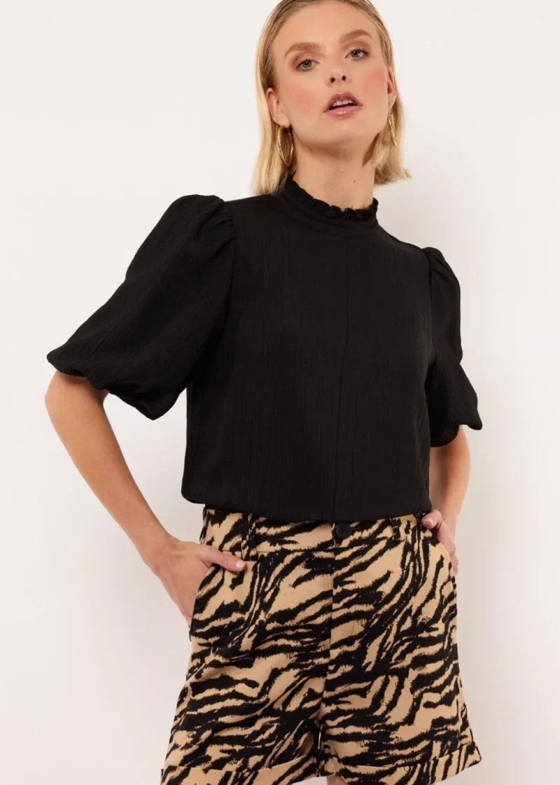 Fluresk Geneva Top Zwart – Tops van Fluresk, kleur XS, maat | JoAnnco