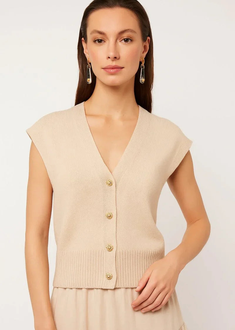 Fluresk Pettal Knitting Gilet – Gilets van Fluresk, kleur XS, maat | JoAnnco