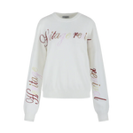 Fluresk Veraline knit sweater wit met tekst voorkant