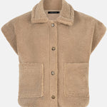 productfoto van het rejou jacket van ydence van teddy stof, voorzijde.