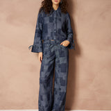 Ilja - Patchwork Straight Mid Blue | Jo&Co Club